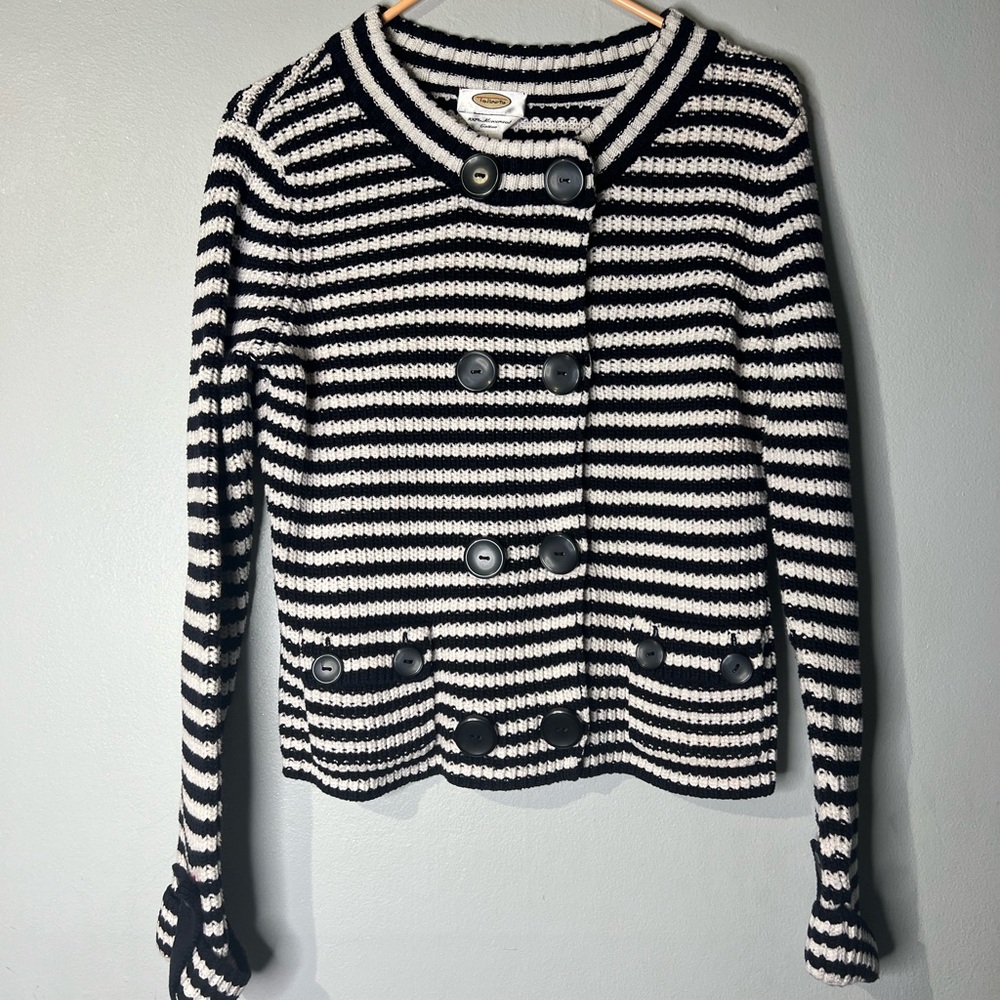 Talbots Button Up Nautical Sweater - image 1